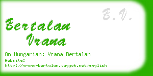 bertalan vrana business card